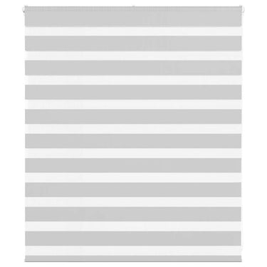 Vidaxl zebra rolgordijn 130x100 cm stofbreedte 125,9 cm lichtgrijs