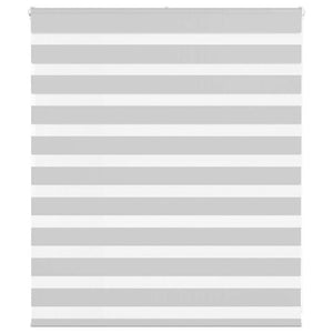 Vidaxl zebra rolgordijn 135x100 cm stofbreedte 130,9 cm lichtgrijs