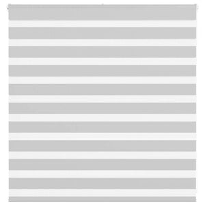 Vidaxl zebra rolgordijn 140x100 cm stofbreedte 135,9 cm lichtgrijs