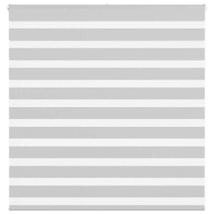 Vidaxl zebra rolgordijn 145x100 cm stofbreedte 140,9 cm lichtgrijs