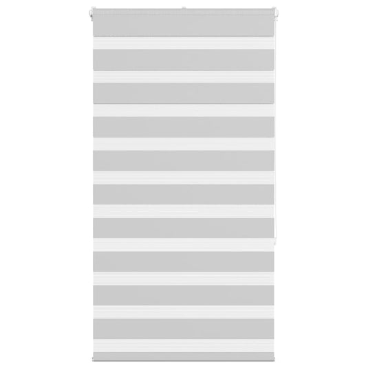 Vidaxl zebra rolgordijn 85x150 cm stofbreedte 80,9 cm lichtgrijs