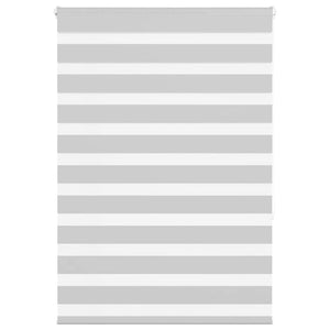 Vidaxl zebra rolgordijn 95x150 cm stofbreedte 90,9 cm lichtgrijs