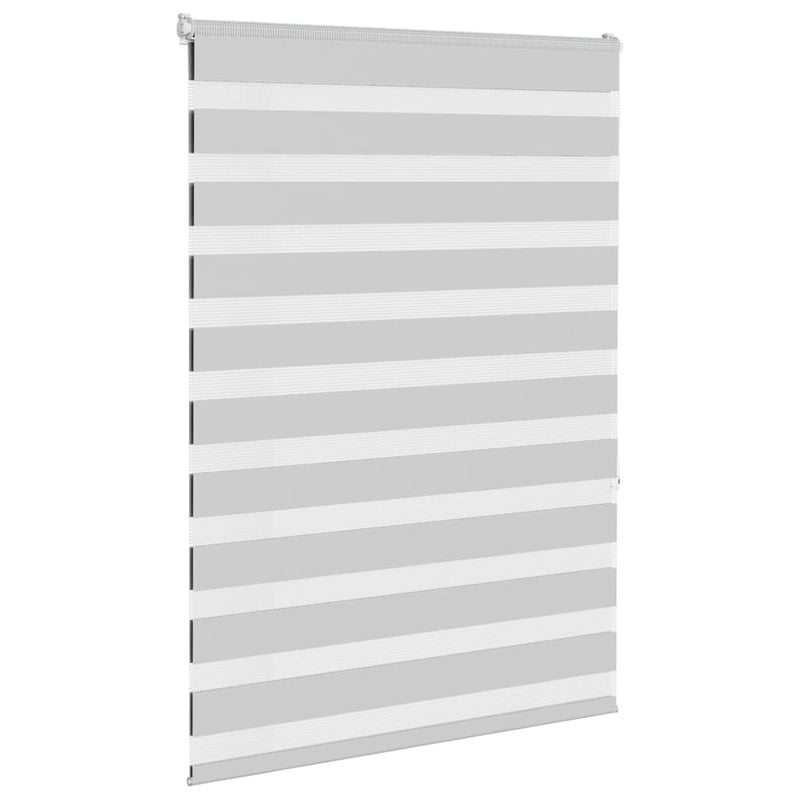 Afbeelding laden in galerijviewer, Vidaxl zebra rolgordijn 100x150 cm stofbreedte 95,9 cm lichtgrijs

