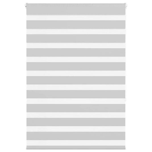 Vidaxl zebra rolgordijn 105x150 cm stofbreedte 100,9 cm lichtgrijs