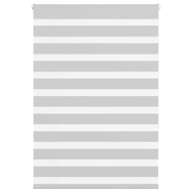 Vidaxl zebra rolgordijn 110x150 cm stofbreedte 105,9 cm lichtgrijs