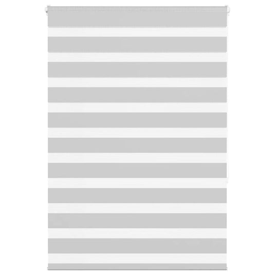 Vidaxl zebra rolgordijn 115x150 cm stofbreedte 110,9 cm lichtgrijs