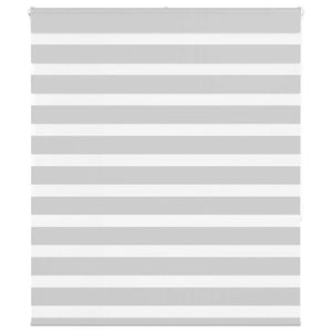 Vidaxl zebra rolgordijn 120x150 cm stofbreedte 115,9 cm lichtgrijs
