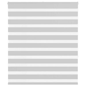 Vidaxl zebra rolgordijn 105x150 cm stofbreedte 100,9 cm lichtgrijs