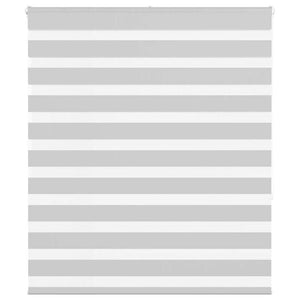 Vidaxl zebra rolgordijn 130x150 cm stofbreedte 125,9 cm lichtgrijs