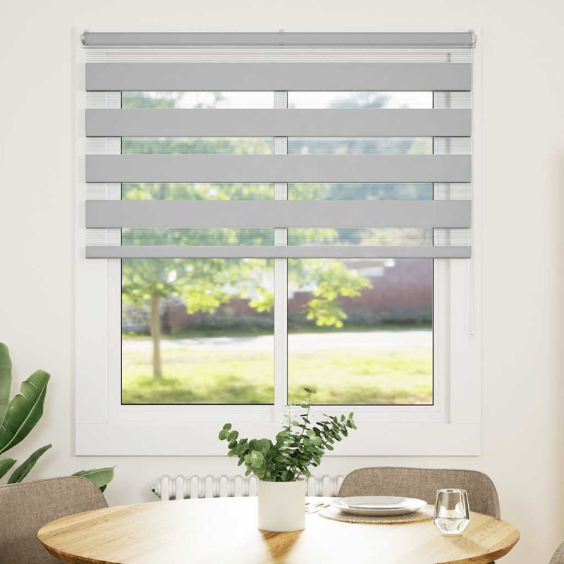 Load image into Gallery viewer, Vidaxl zebra rolgordijn 130x150 cm stofbreedte 125,9 cm lichtgrijs
