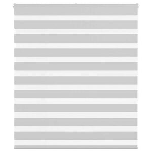 Vidaxl zebra rolgordijn 135x150 cm stofbreedte 130,9 cm lichtgrijs