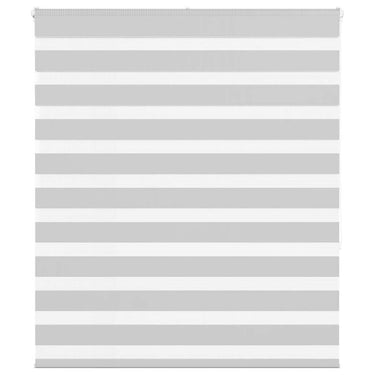 Vidaxl zebra rolgordijn 135x150 cm stofbreedte 130,9 cm lichtgrijs