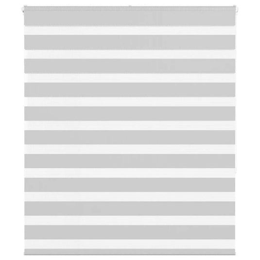 Vidaxl zebra rolgordijn 135x150 cm stofbreedte 130,9 cm lichtgrijs