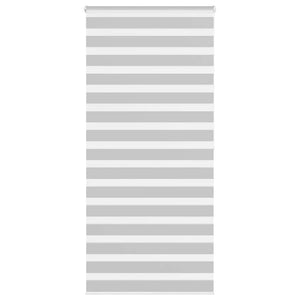 Vidaxl zebra rolgordijn 115x200 cm stofbreedte 110,9 cm lichtgrijs