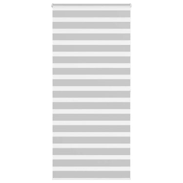 Vidaxl zebra rolgordijn 115x200 cm stofbreedte 110,9 cm lichtgrijs