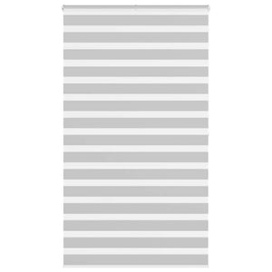 Vidaxl zebra rolgordijn 120x200 cm stofbreedte 115,9 cm lichtgrijs