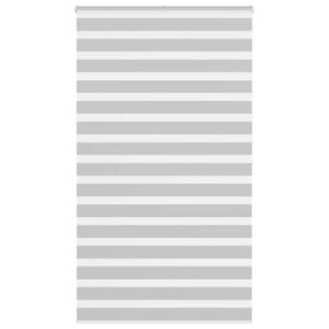 Vidaxl zebra rolgordijn 125x200 cm stofbreedte 120,9 cm lichtgrijs