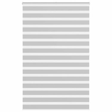 Vidaxl zebra rolgordijn 145x200 cm stofbreedte 140,9 cm lichtgrijs