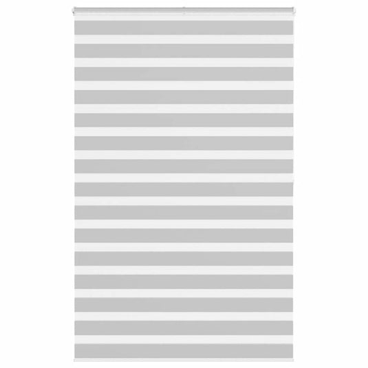 Vidaxl zebra rolgordijn 145x200 cm stofbreedte 140,9 cm lichtgrijs