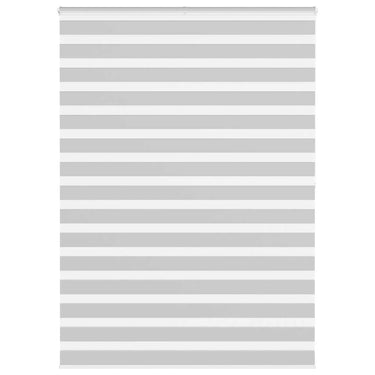 Vidaxl zebra rolgordijn 165x200 cm stofbreedte 160,9 cm lichtgrijs