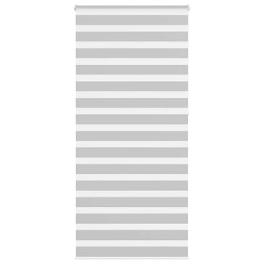 Vidaxl zebra rolgordijn 95x230 cm stofbreedte 90,9 cm lichtgrijs