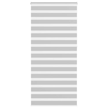 Vidaxl zebra rolgordijn 100x230 cm stofbreedte 95,9 cm lichtgrijs