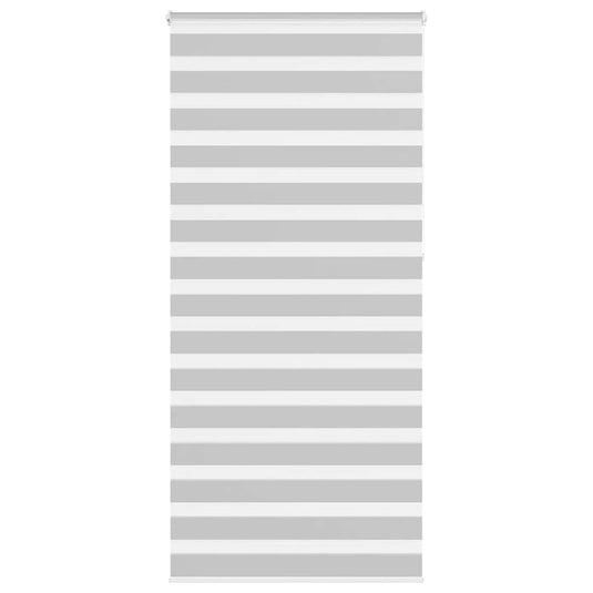 Vidaxl zebra rolgordijn 105x230 cm stofbreedte 100,9 cm lichtgrijs