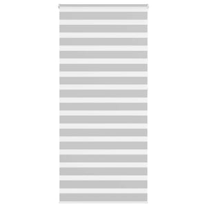 Vidaxl zebra rolgordijn 115x230 cm stofbreedte 110,9 cm lichtgrijs