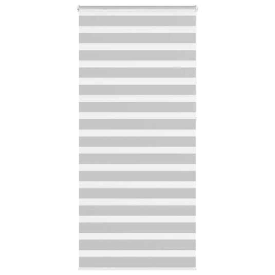 Vidaxl zebra rolgordijn 115x230 cm stofbreedte 110,9 cm lichtgrijs