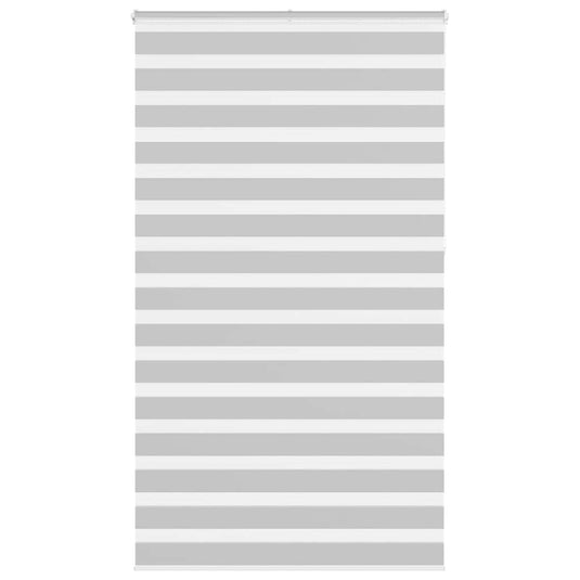 Vidaxl zebra rolgordijn 130x230 cm stofbreedte 125,9 cm lichtgrijs