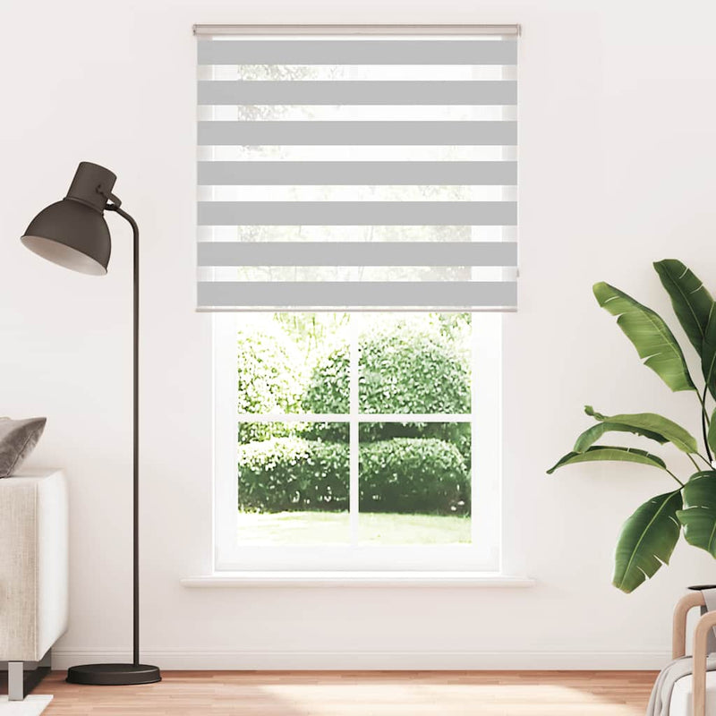 Load image into Gallery viewer, Vidaxl zebra rolgordijn 130x230 cm stofbreedte 125,9 cm lichtgrijs

