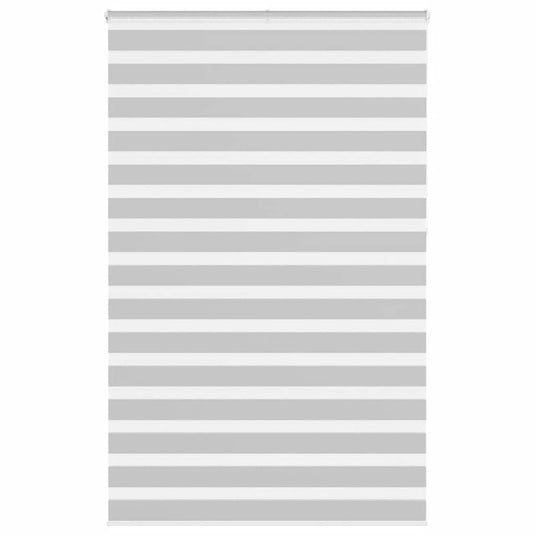 Vidaxl zebra rolgordijn 140x230 cm stofbreedte 135,9 cm lichtgrijs