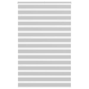 Vidaxl zebra rolgordijn 145x230 cm stofbreedte 140,9 cm lichtgrijs