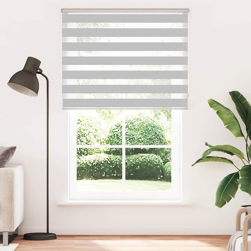 Load image into Gallery viewer, Vidaxl zebra rolgordijn 145x230 cm stofbreedte 140,9 cm lichtgrijs
