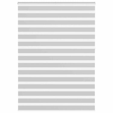 Vidaxl zebra rolgordijn 165x230 cm stofbreedte 160,9 cm lichtgrijs