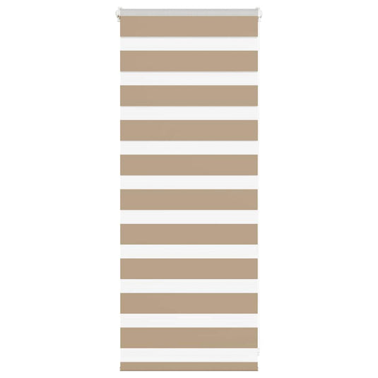 Vidaxl zebra blind 55x100 cm stofbreedte 50,9 cm polyester zandbruin