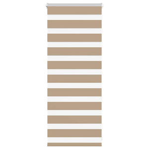 Vidaxl zebra blind 60x100 cm stofbreedte 55,9 cm polyester zandbruin