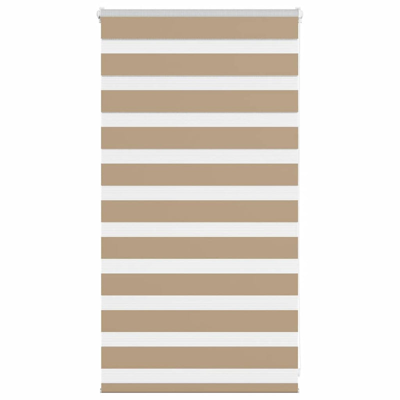 Afbeelding laden in galerijviewer, Vidaxl zebra blind 75x100 cm stofbreedte 70,9 cm polyester zandbruin
