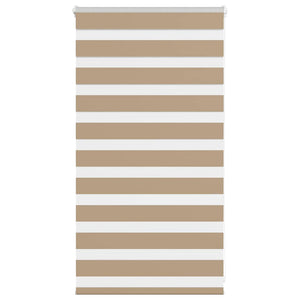 Vidaxl zebra blind 80x100 cm stofbreedte 75,9 cm polyester zandbruin
