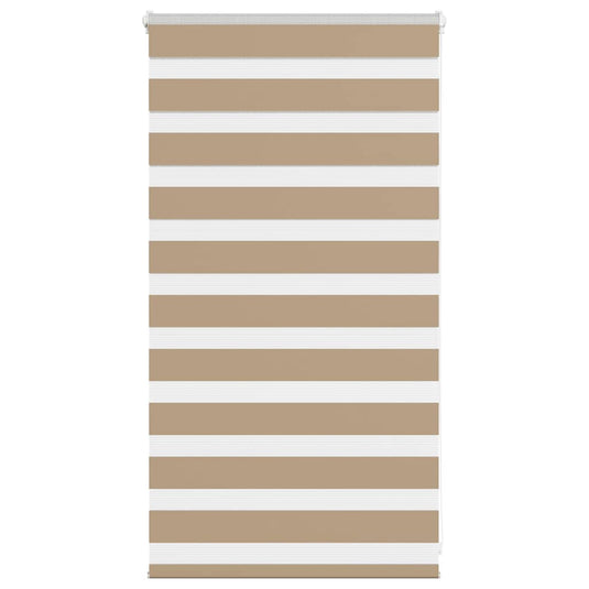 Vidaxl zebra blind 80x100 cm stofbreedte 75,9 cm polyester zandbruin