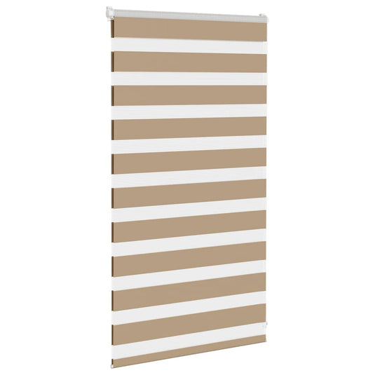 Vidaxl zebra blind 80x100 cm stofbreedte 75,9 cm polyester zandbruin