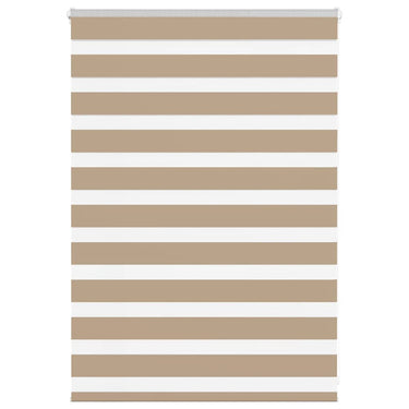 Vidaxl zebra blind 95x100 cm stofbreedte 90,9 cm polyester zandbruin