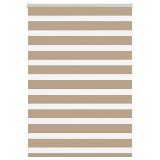 Vidaxl zebra blind 95x100 cm stofbreedte 90,9 cm polyester zandbruin