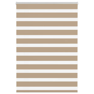 Vidaxl zebra blind 110x100 cm stofbreedte 105,9 cm polyester zandbruin