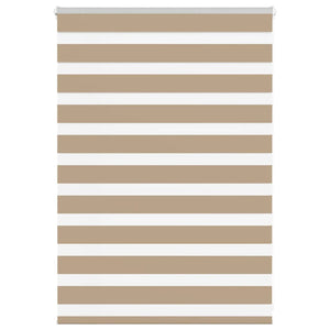 Vidaxl zebra blind 115x100 cm stofbreedte 110,9 cm polyester zandbruin