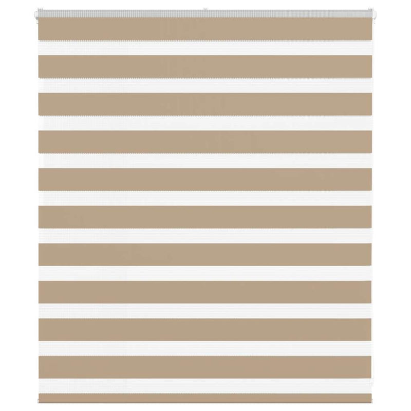 Afbeelding laden in galerijviewer, Vidaxl zebra blind 120x100 cm stofbreedte 115,9 cm polyester zandbruin
