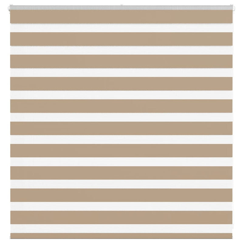 Afbeelding laden in galerijviewer, Vidaxl zebra blind 140x100 cm stofbreedte 135,9 cm polyester zandbruin
