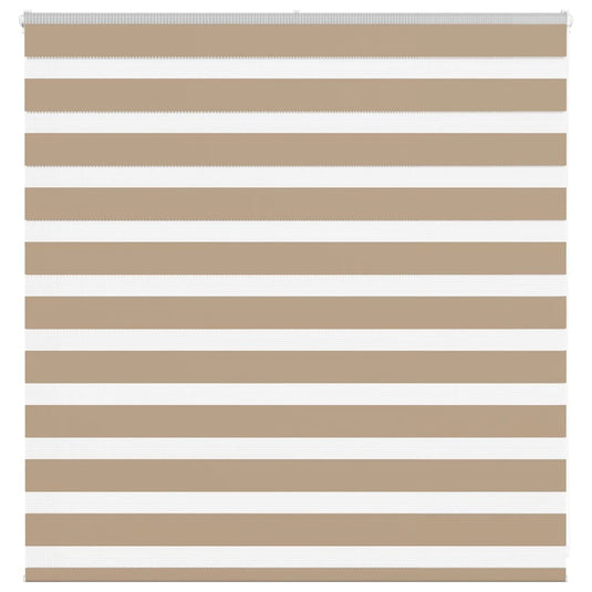 Vidaxl zebra blind 140x100 cm stofbreedte 135,9 cm polyester zandbruin