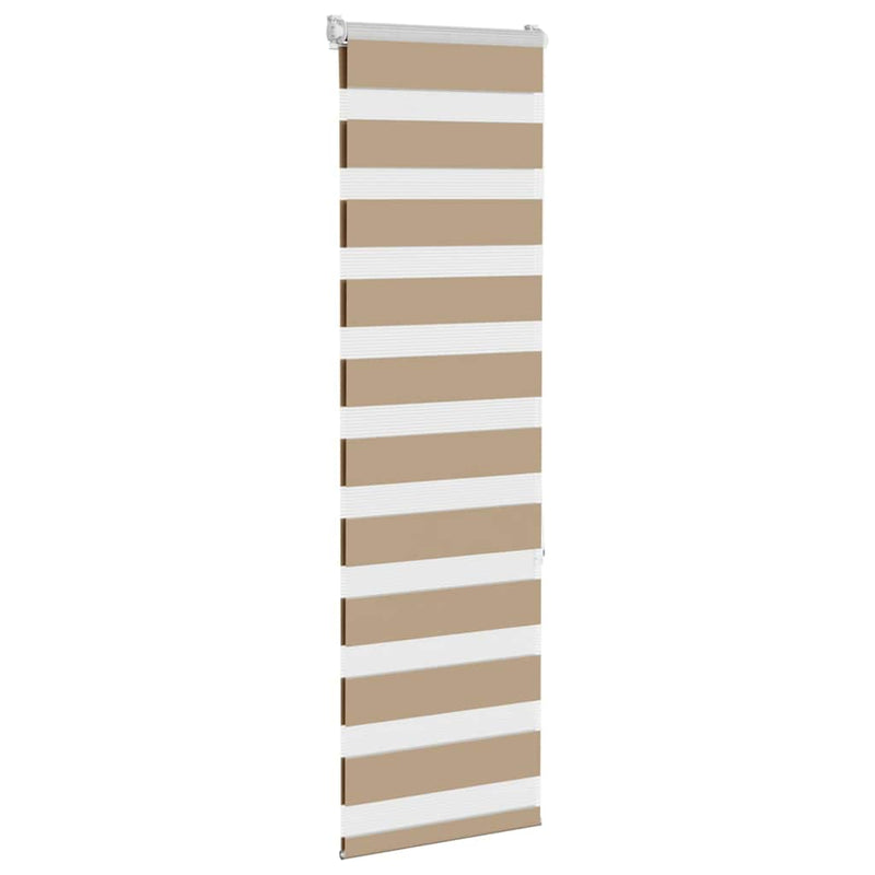 Load image into Gallery viewer, Vidaxl zebra blind 50x150 cm stofbreedte 55,9 cm polyester zandbruin
