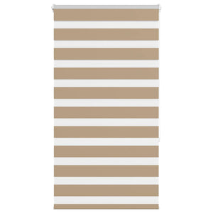 Vidaxl zebra blind 85x150 cm stofbreedte 80,9 cm polyester zandbruin